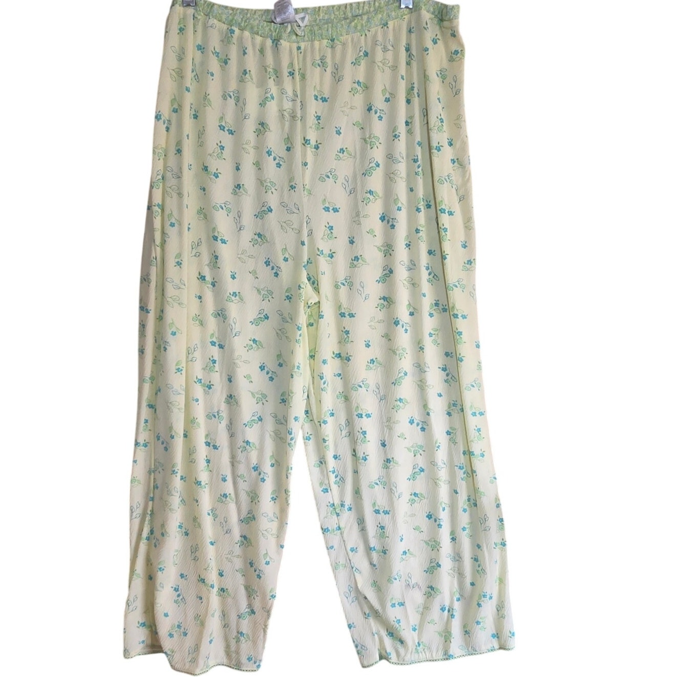 Liz Claborne Yellow Floral Lounge Pants Size Xl New With Tag